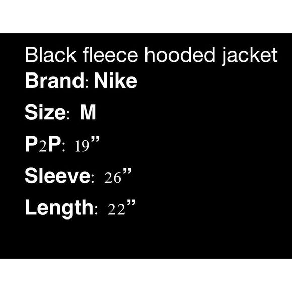 Nike black fleece hoodie -size m - Picture 4 of 4